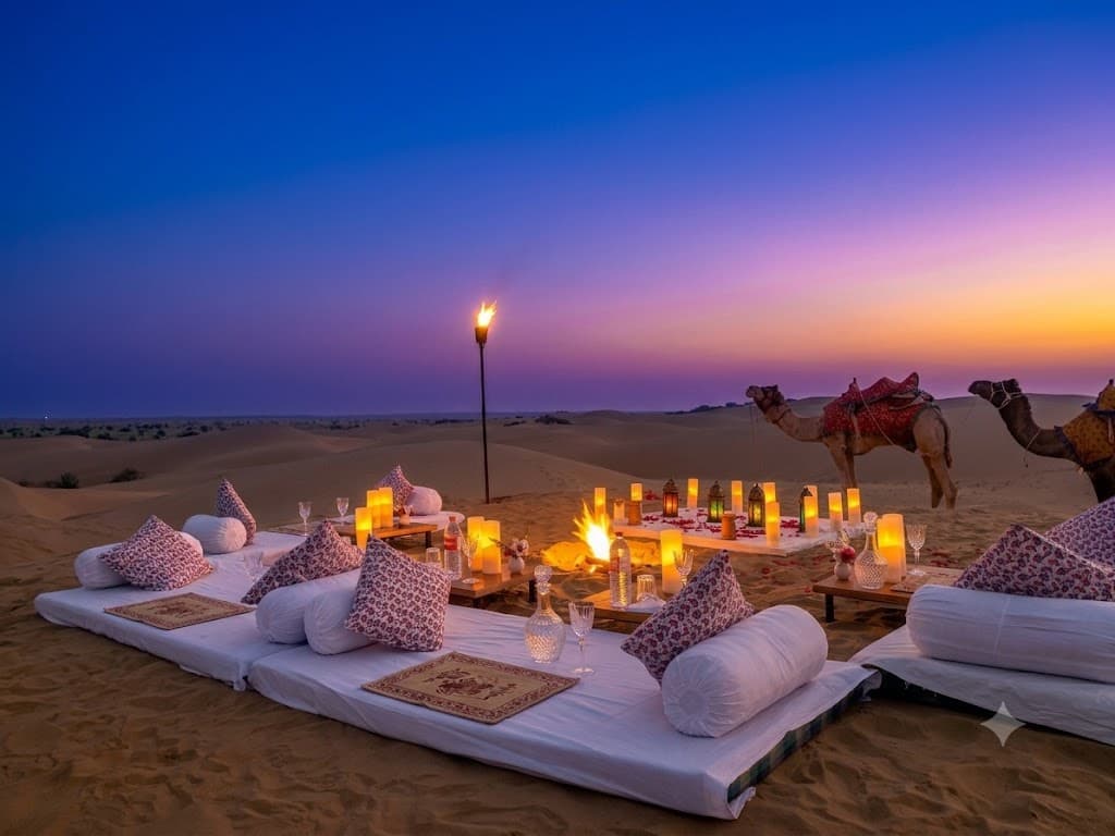 Dining at Thar Regal Camp
