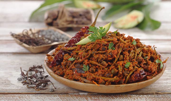 Traditional Rajasthani Ker Sangri dish